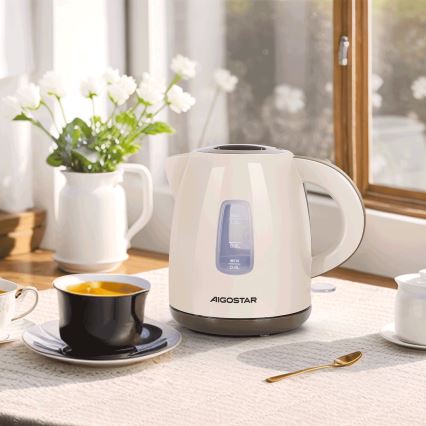 Aigostar - Rychlovarná konvice 1,2l 2200W/230V béžová