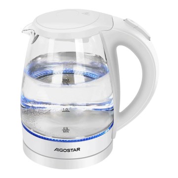 Aigostar - Rychlovarná konvice 1,7l 2200W/230V bílá