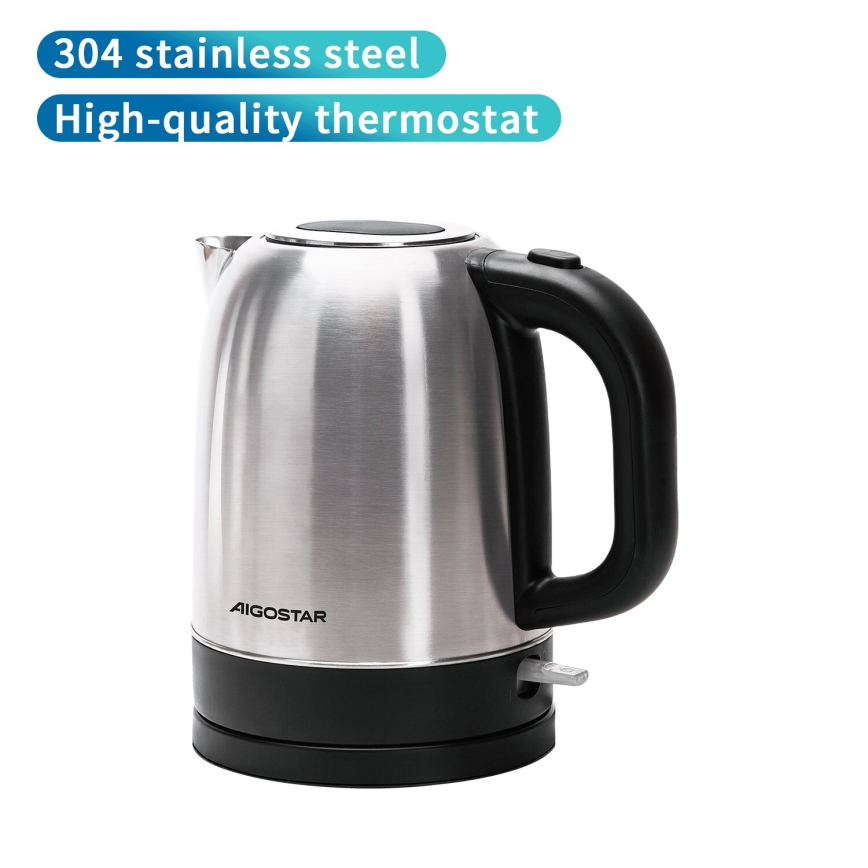 Aigostar - Rychlovarná konvice 1,7l 2200W/230V matný chrom