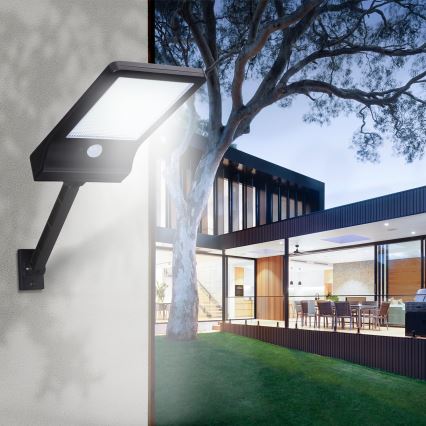 Aigostar - SADA 2x LED Solární pouliční lampa se senzorem LED/3W/3,7V1800 mAh IP44 3000/4000/5000K + dálkové ovládání