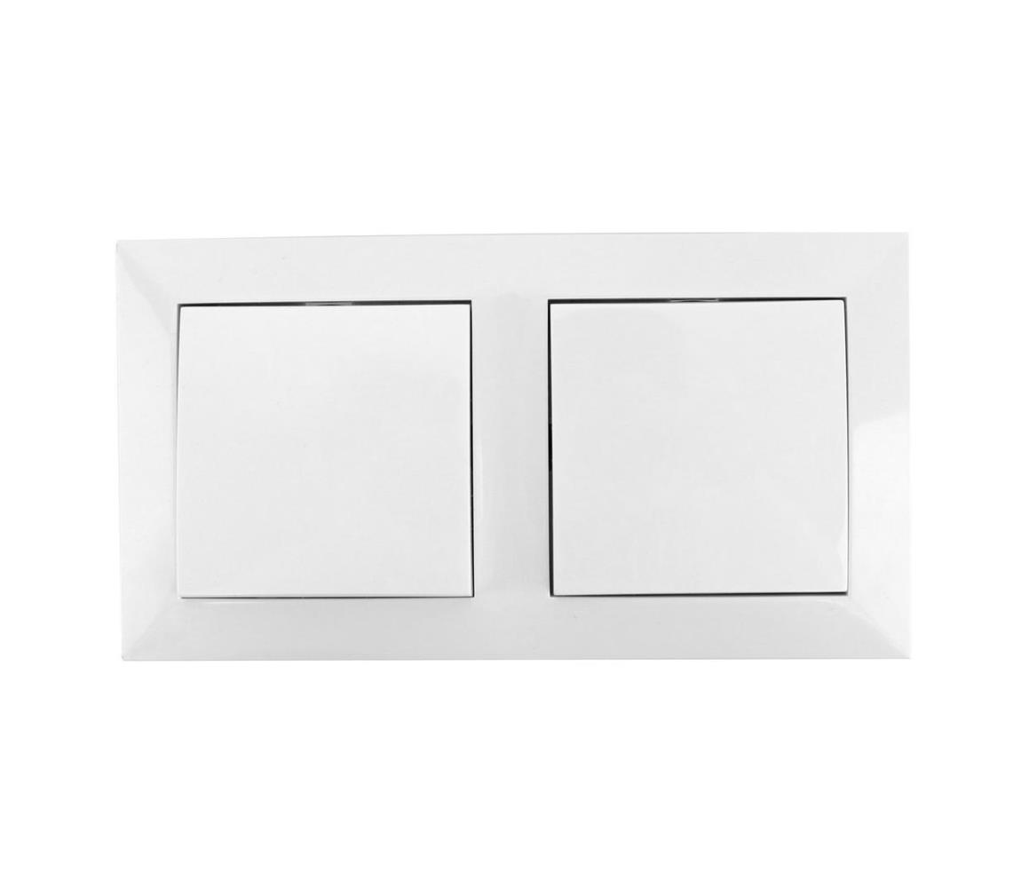 Aigostar Aigostar - SADA 2x Spínač domovní s rámečkem AI0341