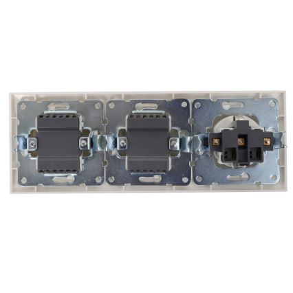 Aigostar - SADA 2x Spínač domovní se zásuvkou 1x16A/250V SCHUKO