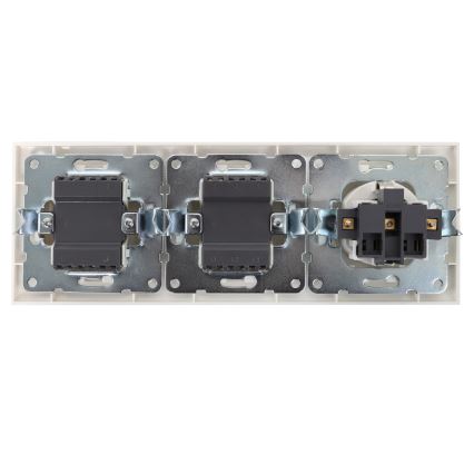 Aigostar - SADA 2x Spínač domovní se zásuvkou 1x16A/250V SCHUKO