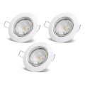 Aigostar - SADA 3x LED Podhledové svítidlo 1xGU10/4,5W/230V 6500K bílá