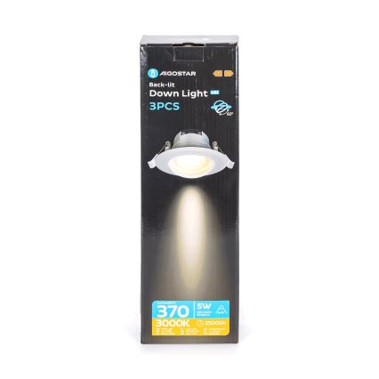 Aigostar - SADA 3x LED Podhledové svítidlo LED/5W/230V 3000K pr. 8,5 cm bílá