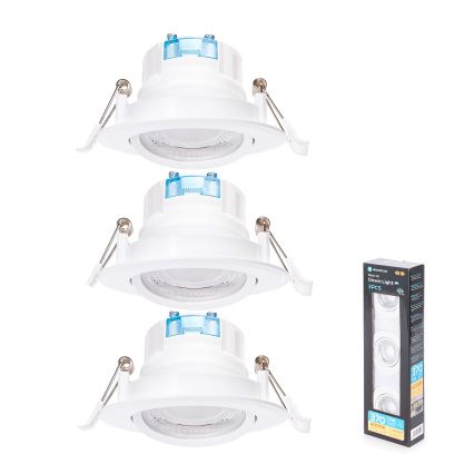 Aigostar - SADA 3x LED Podhledové svítidlo LED/5W/230V 4000K pr. 8,5 cm bílá