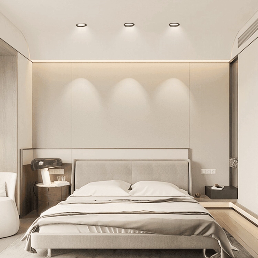Aigostar - SADA 3x LED Koupelnové podhledové svítidlo LED/4,8W/230V 4000K IP65 černá