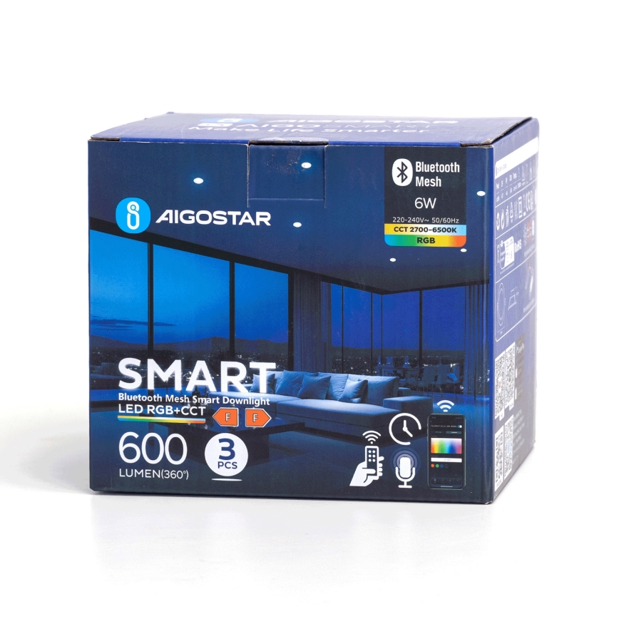 Aigostar - SADA 3 x LED RGBW Stmívatelné podhledové svítidlo MESH LED/6W/230V 2700K-6500K pr.11,5cm