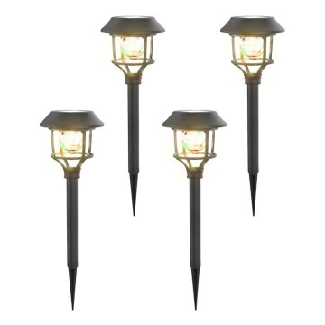 Aigostar - SADA 4x LED RGB Solární lampa LED/0,2W/2V IP44