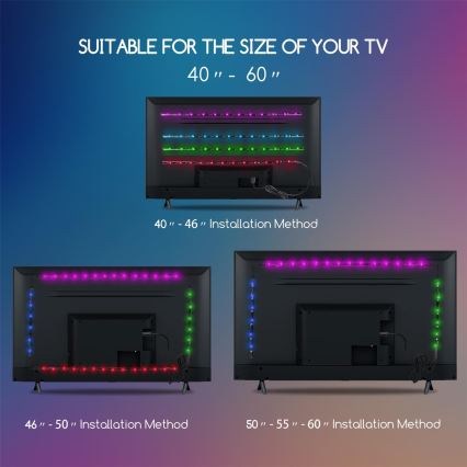 Aigostar - SADA 4x LED RGB Stmívatelný pásek 0,5m LED/2,5W/5V IP65 +DO