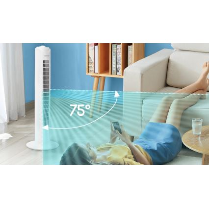 Aigostar - Sloupový ventilátor 45W/230V bílá