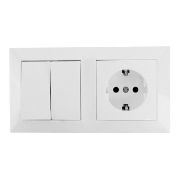 Aigostar - Spínač domovní se zásuvkou 1x16A/250V