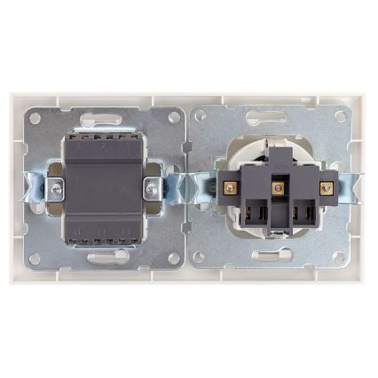 Aigostar - Spínač domovní se zásuvkou 1x16A/250V