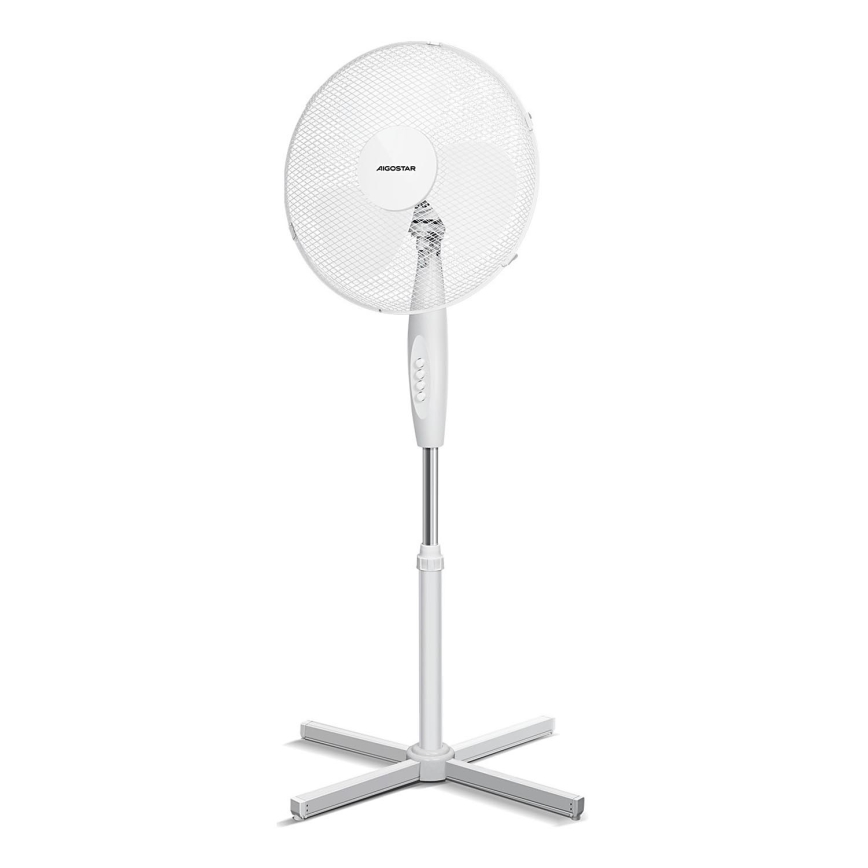 Aigostar - Stojanový ventilátor 45W/230V 125 cm bílá