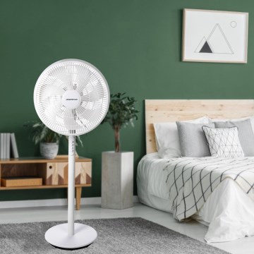Aigostar - Stojanový ventilátor 45W/230V pr. 35 cm bílá