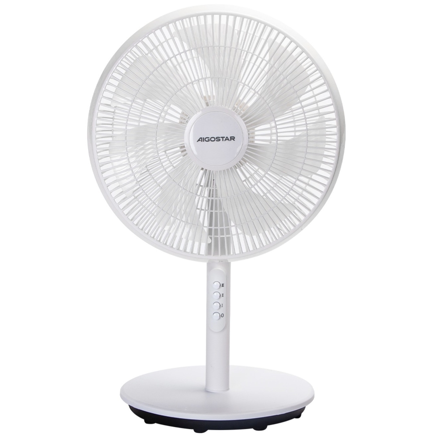 Aigostar - Stojanový ventilátor 45W/230V pr. 35 cm bílá