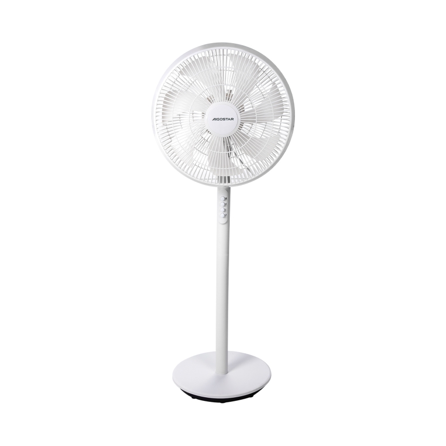 Aigostar - Stojanový ventilátor 45W/230V pr. 35 cm bílá