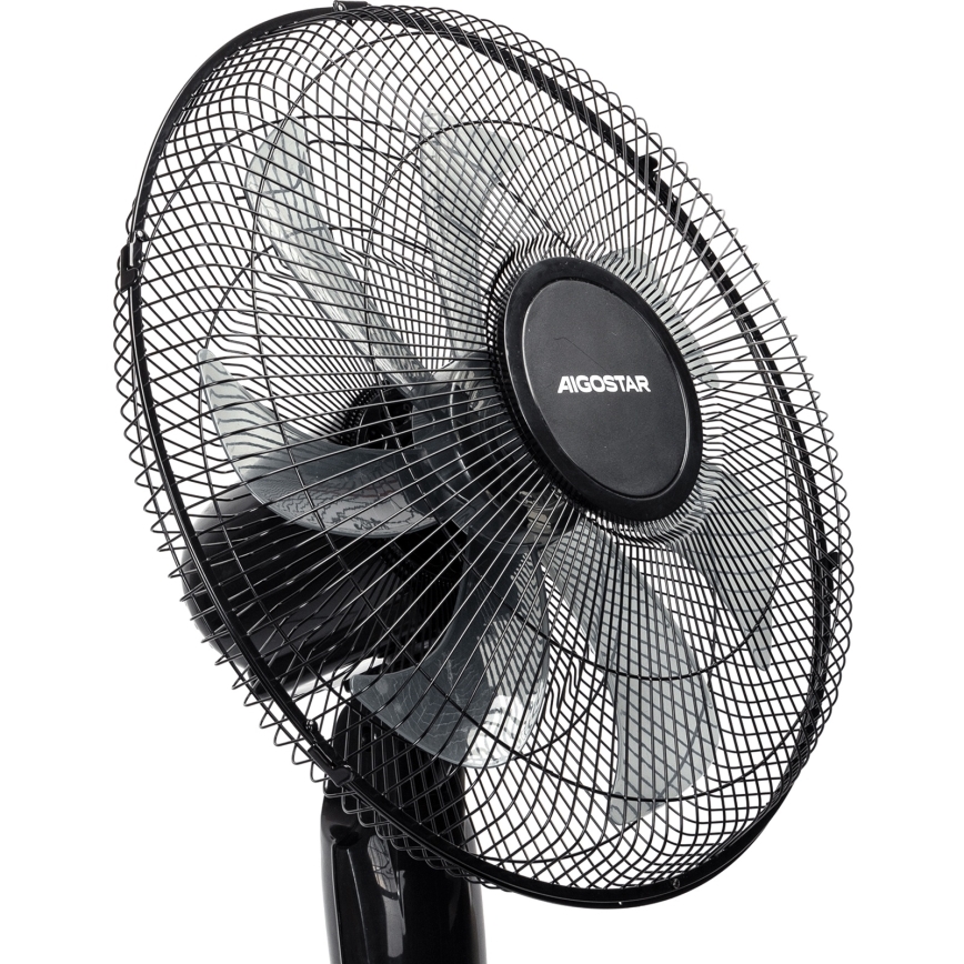 Aigostar - Stojanový ventilátor 50W/230V 130 cm černá + dálkové ovládání