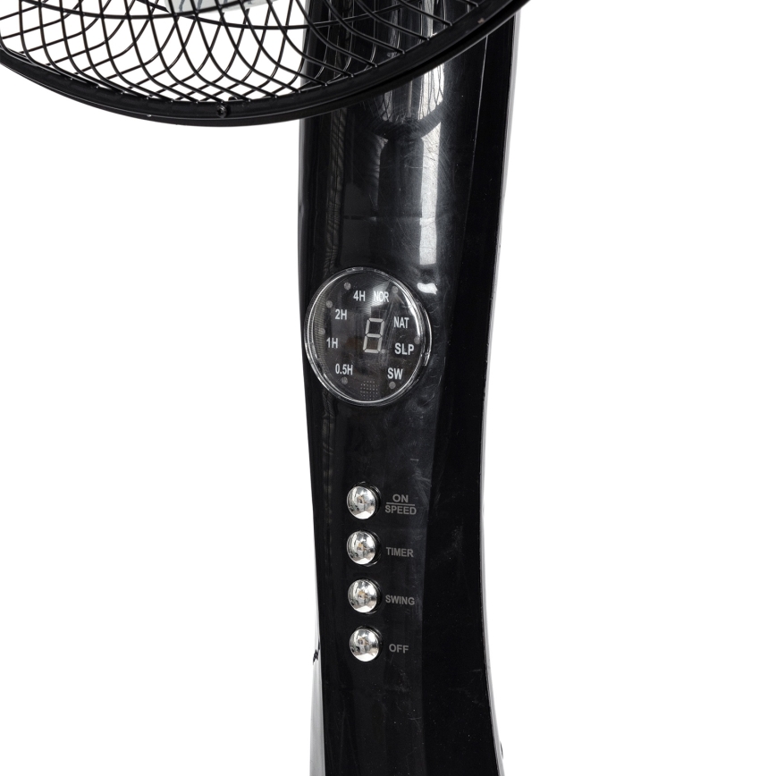 Aigostar - Stojanový ventilátor 50W/230V 130 cm černá + dálkové ovládání