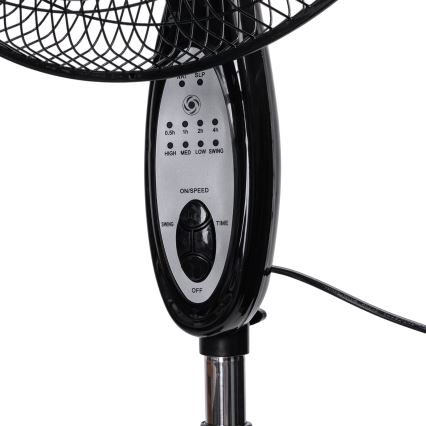 Aigostar - Stojanový ventilátor 55W/230V 130 cm černá + dálkové ovládání