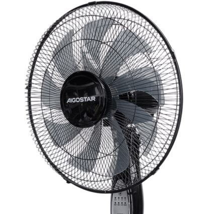 Aigostar - Stojanový ventilátor 55W/230V 130 cm černá + dálkové ovládání