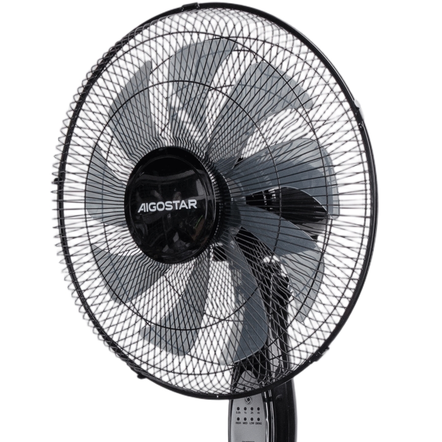 Aigostar - Stojanový ventilátor 55W/230V 130 cm černá + dálkové ovládání