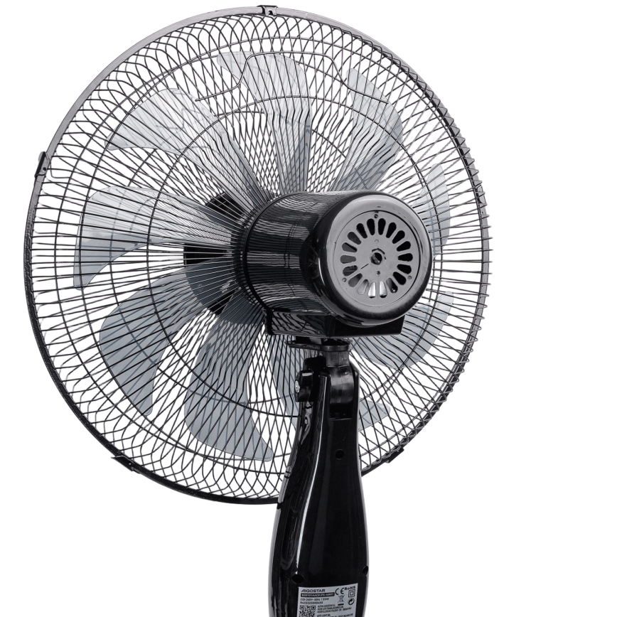 Aigostar - Stojanový ventilátor 55W/230V 130 cm černá + dálkové ovládání