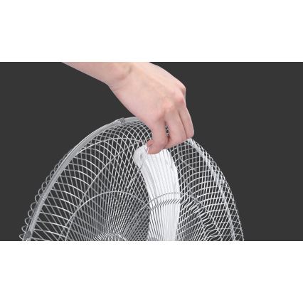 Aigostar - Stojanový ventilátor 55W/230V lesklý chrom/černá