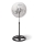 Aigostar - Stojanový ventilátor 55W/230V lesklý chrom/černá