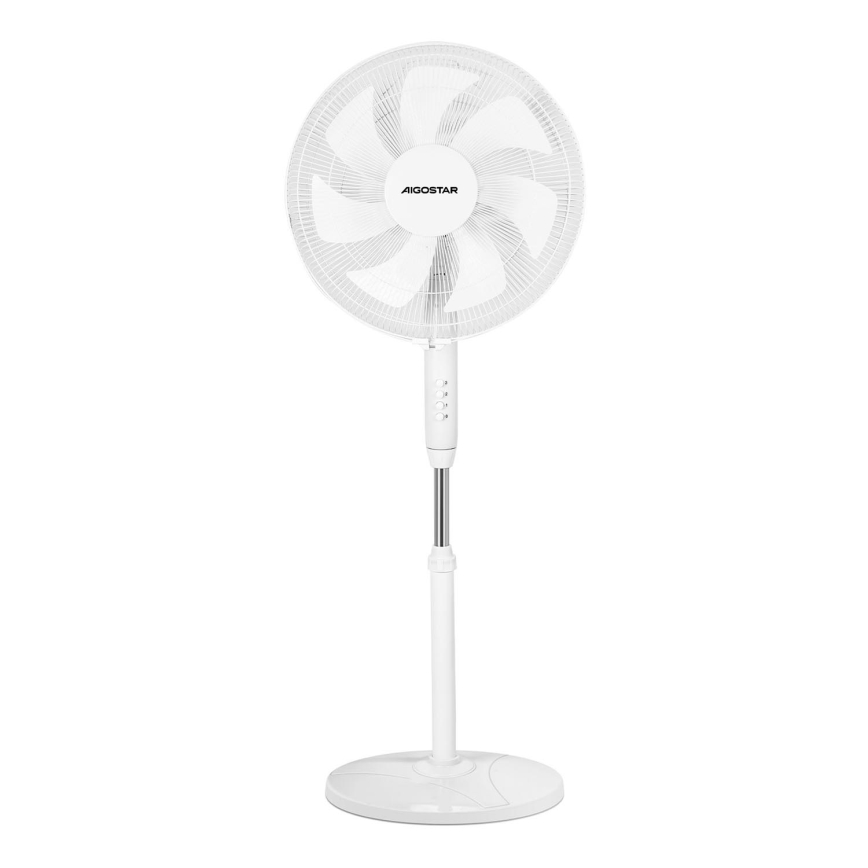 Aigostar - Stojanový ventilátor 60W/230V pr. 40 cm bílá