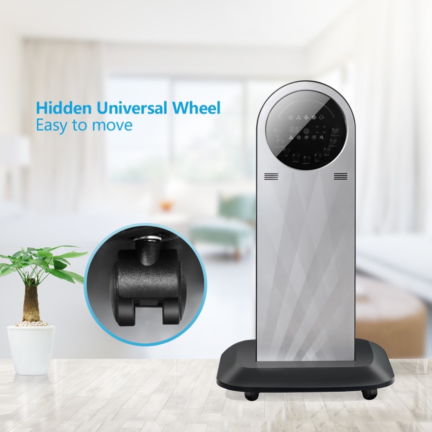 Aigostar - Stojanový ventilátor s mlhovým efektem MIST 95W/230V + dálkové ovládání