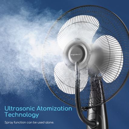 Aigostar - Stojanový ventilátor s rozprašovačem vody 75W/230V + DO