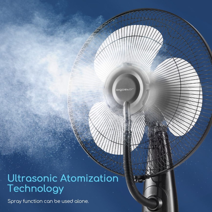 Aigostar - Stojanový ventilátor s rozprašovačem vody 75W/230V + DO