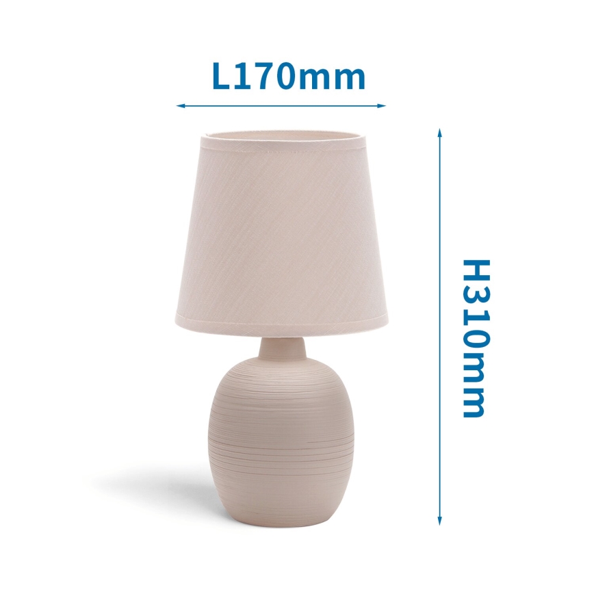Aigostar - Stolní lampa 1xE14/40W/230V béžová