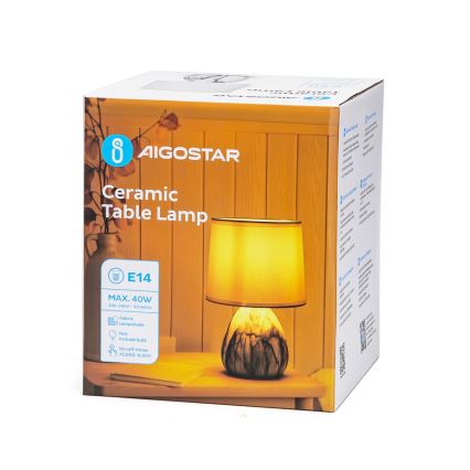 Aigostar - Stolní lampa 1xE14/40W/230V bílá