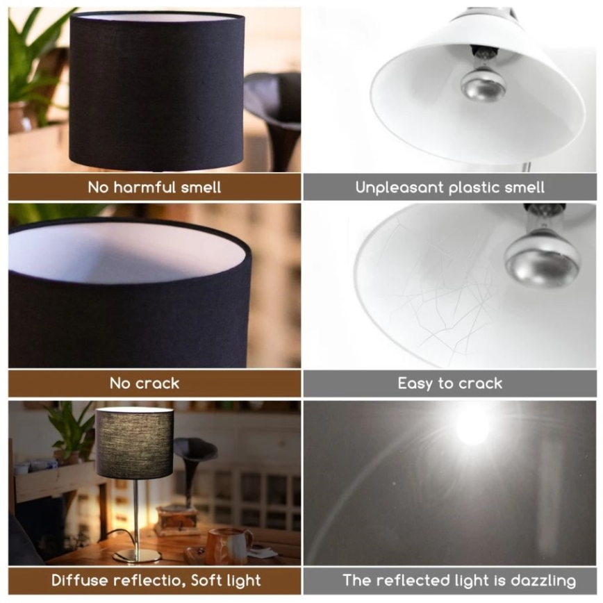 Aigostar - Stolní lampa 1xE14/40W/230V černá
