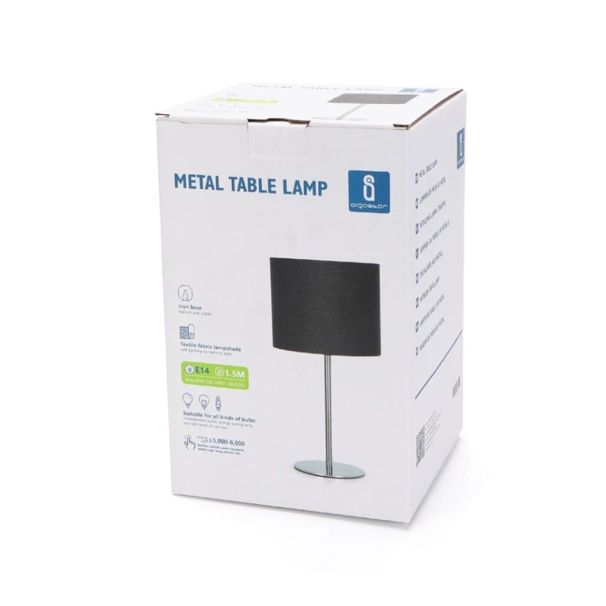 Aigostar - Stolní lampa 1xE14/40W/230V černá
