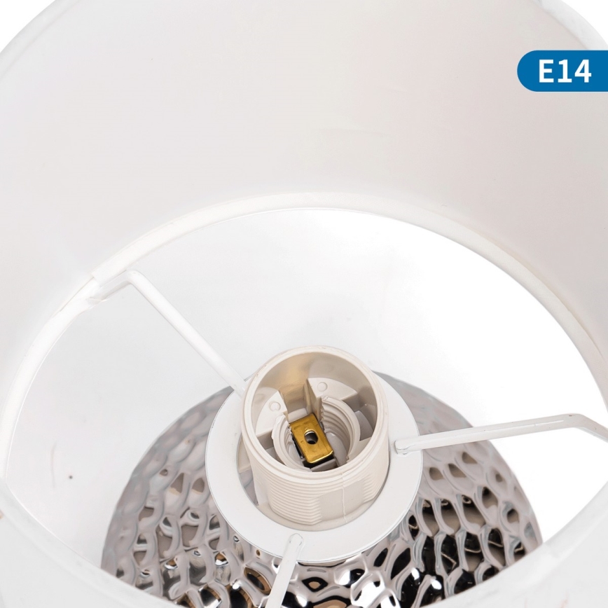 Aigostar - Stolní lampa 1xE14/40W/230V lesklý chrom
