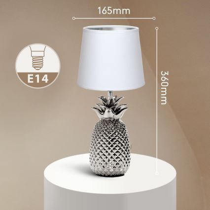 Aigostar - Stolní lampa 1xE14/40W/230V lesklý chrom