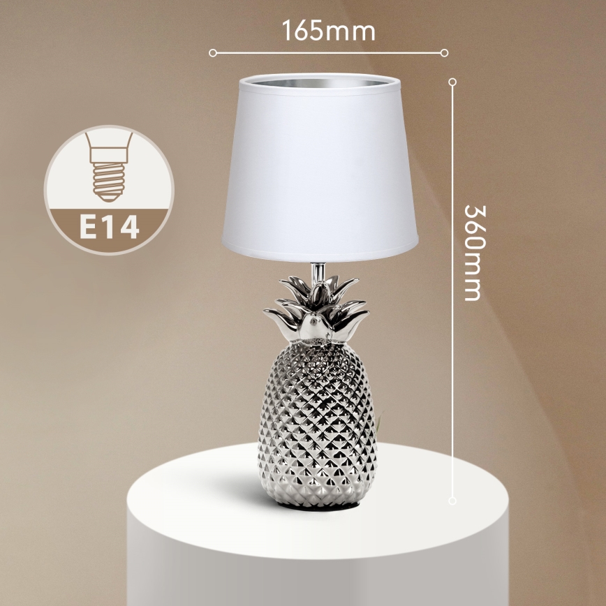 Aigostar - Stolní lampa 1xE14/40W/230V lesklý chrom