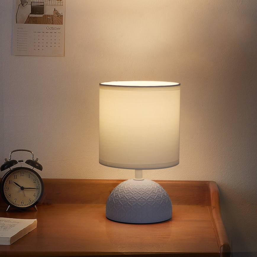 Aigostar - Stolní lampa 1xE14/40W/230V modrá/bílá