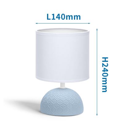 Aigostar - Stolní lampa 1xE14/40W/230V modrá/bílá