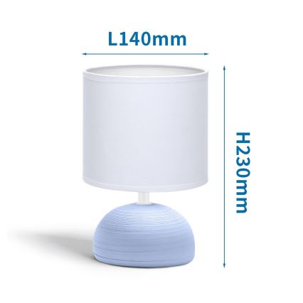 Aigostar - Stolní lampa 1xE14/40W/230V modrá/bílá