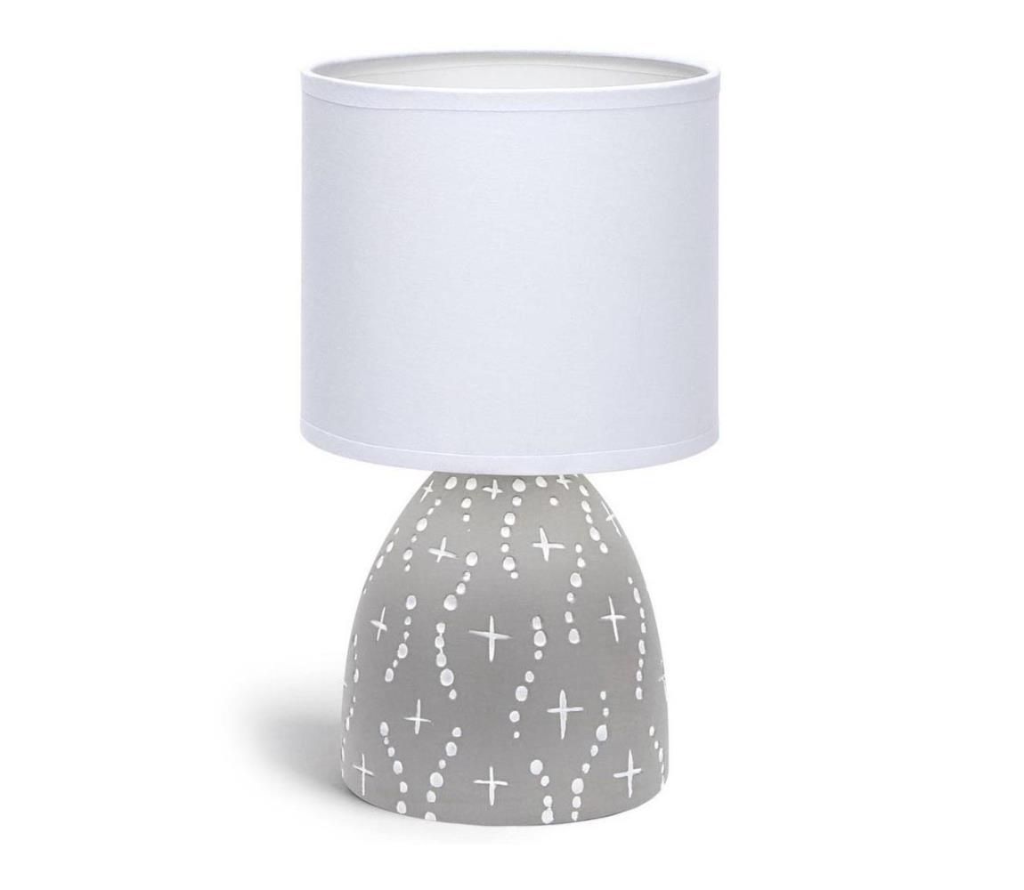 Aigostar Aigostar - Stolní lampa 1xE14/40W/230V šedá/bílá AI0168