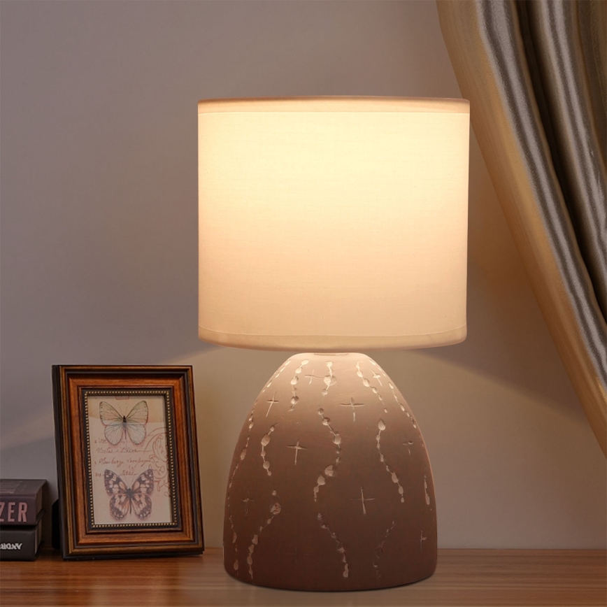 Aigostar - Stolní lampa 1xE14/40W/230V šedá/bílá