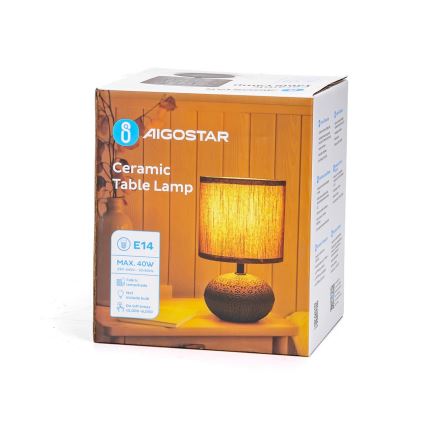 Aigostar - Stolní lampa 1xE14/40W/230V šedá