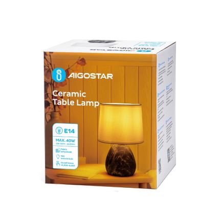 Aigostar - Stolní lampa 1xE14/40W/230V šedá