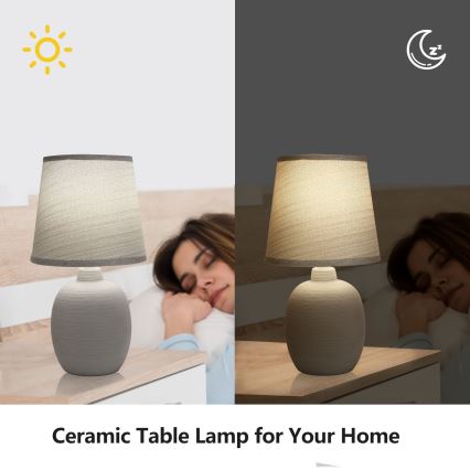 Aigostar - Stolní lampa 1xE14/40W/230V šedá