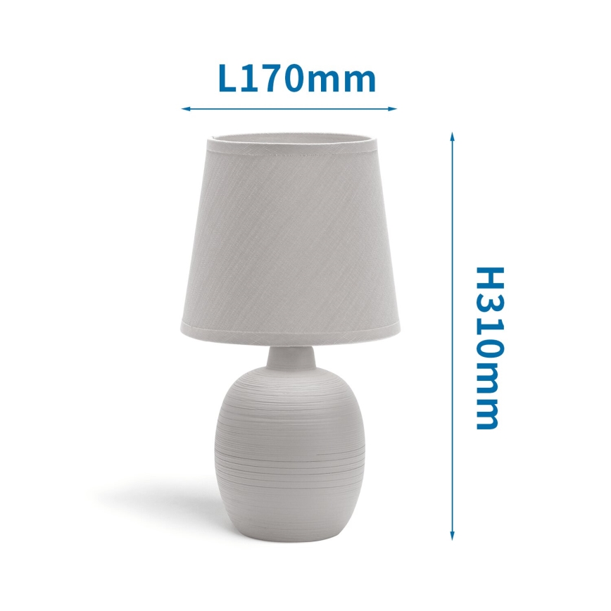 Aigostar - Stolní lampa 1xE14/40W/230V šedá