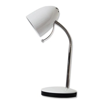 Aigostar - Stolní lampa 1xE27/36W/230V bílá/lesklý chrom